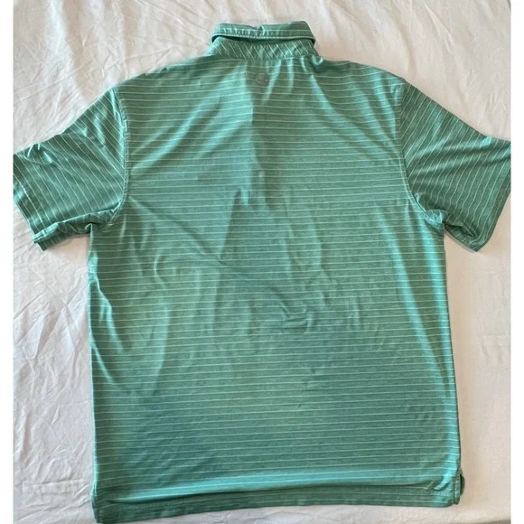 VINEYARD VINES LG Set of 2- Performance Polo Shirts Mens Blue Green Stripe Whale - Picture 5 of 15